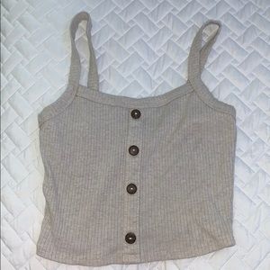 Ribbed button top